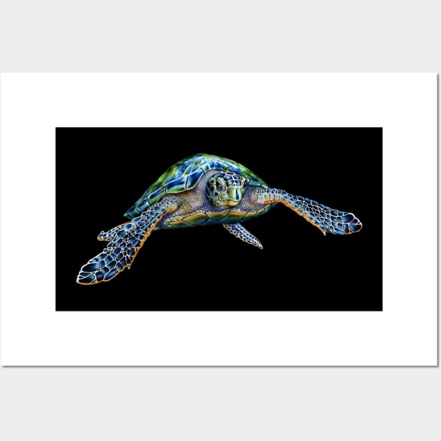 Sea Turtle Wall Art by Tim Jeffs Art